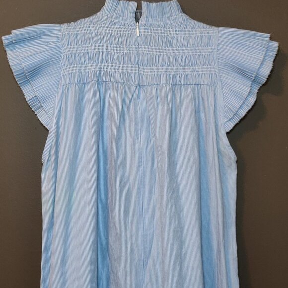 Love The Label Viola Dress In Blue & White Pinstripe SIZE XS - Picture 7 of 7